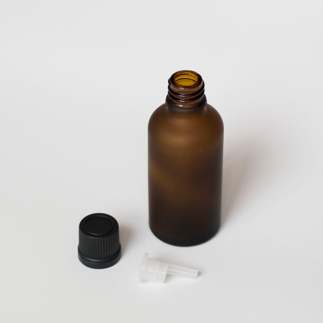 Frosted Glass Bottle - Amber (50 ml)